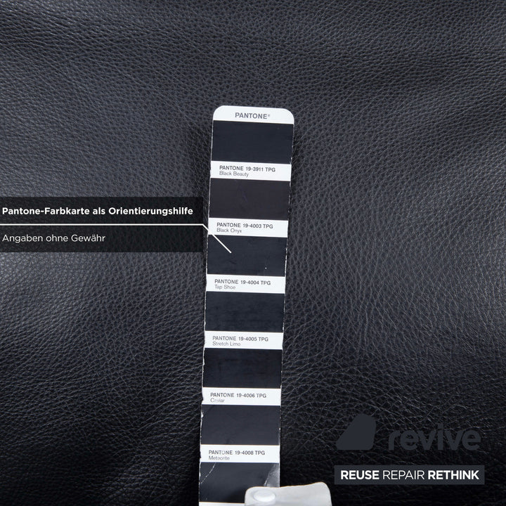 Koinor Evita Leder Zweisitzer Schwarz elektrische Funktion Sofa Couch