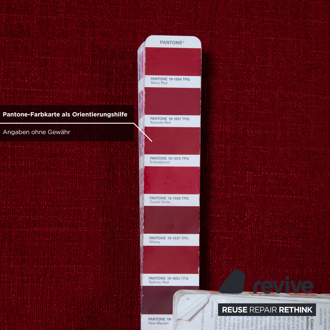 Koinor Evita Stoff Dreisitzer Rot elektr. Funktion Sofa Couch