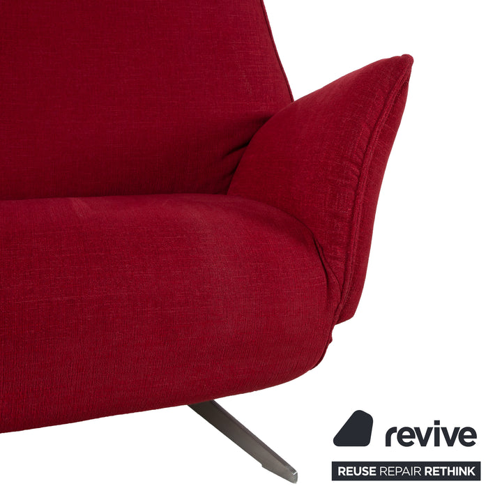 Koinor Evita Stoff Dreisitzer Rot elektr. Funktion Sofa Couch