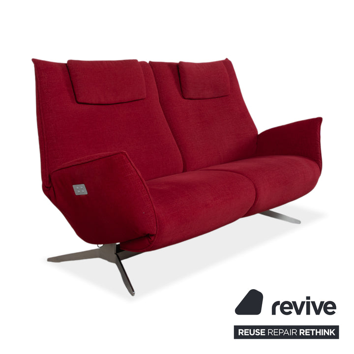 Koinor Evita Stoff Dreisitzer Rot elektr. Funktion Sofa Couch