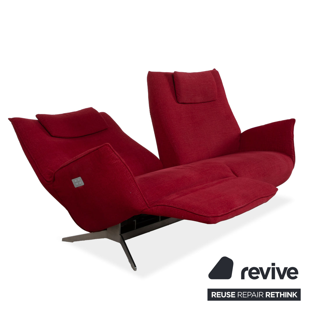 Koinor Evita Stoff Dreisitzer Rot elektr. Funktion Sofa Couch