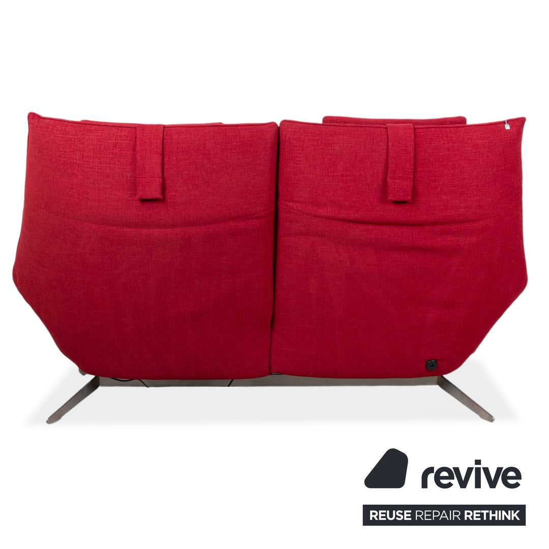 Koinor Evita Stoff Dreisitzer Rot elektr. Funktion Sofa Couch