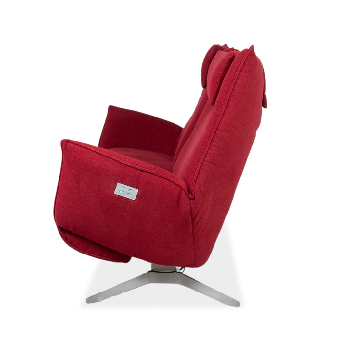 Koinor Evita Stoff Dreisitzer Rot elektr. Funktion Sofa Couch