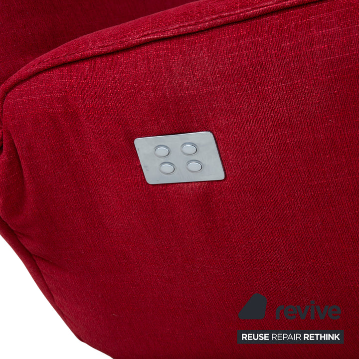 Koinor Evita Stoff Dreisitzer Rot elektr. Funktion Sofa Couch