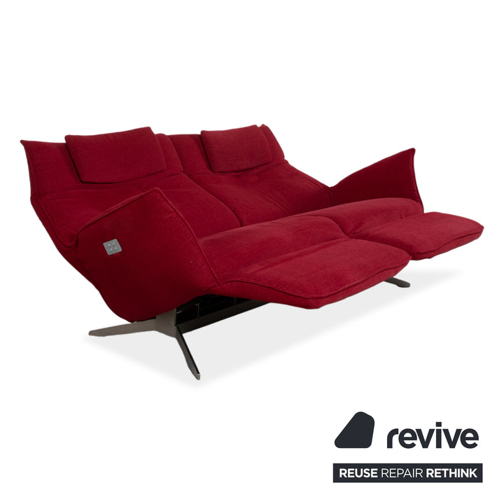 Koinor Evita Stoff Dreisitzer Rot elektr. Funktion Sofa Couch