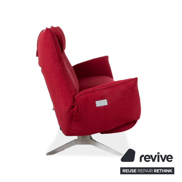Koinor Evita Stoff Dreisitzer Rot elektr. Funktion Sofa Couch