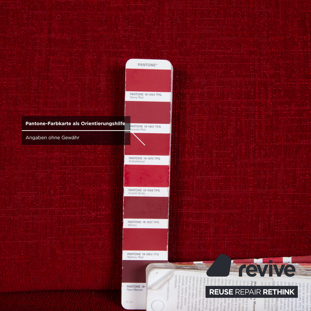 Koinor Evita Stoff Zweisitzer Rot Sofa Couch