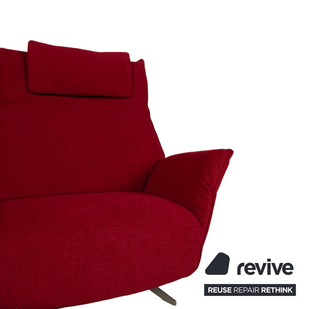 Koinor Evita Stoff Zweisitzer Rot Sofa Couch