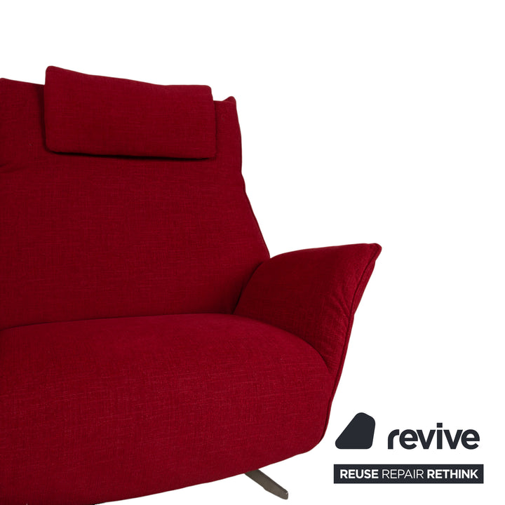 Koinor Evita Stoff Zweisitzer Rot Sofa Couch