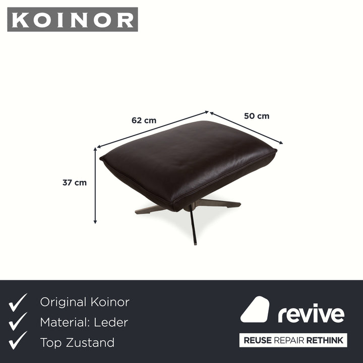 Koinor Fenja Leder Hocker Braun