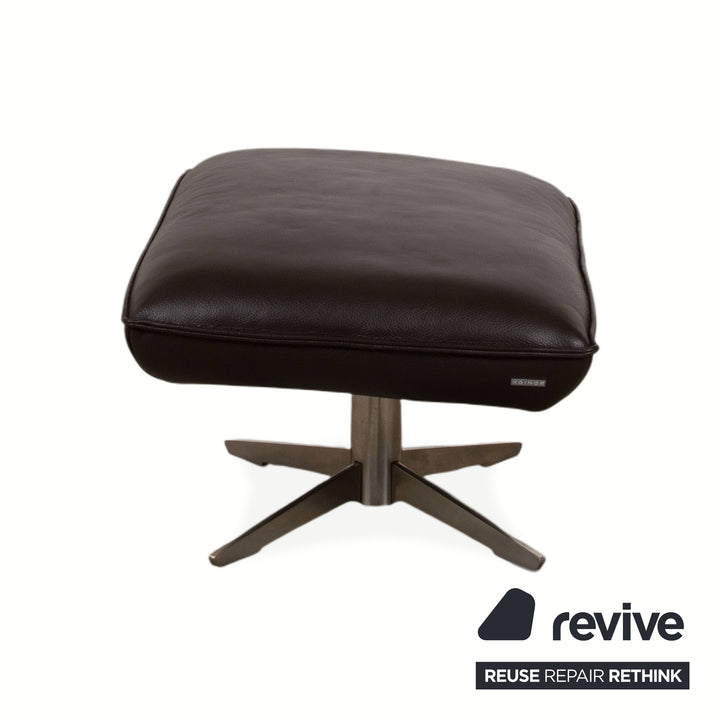 Koinor Fenja Leder Hocker Braun