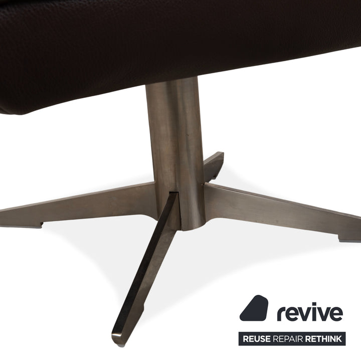 Koinor Fenja Leder Hocker Braun