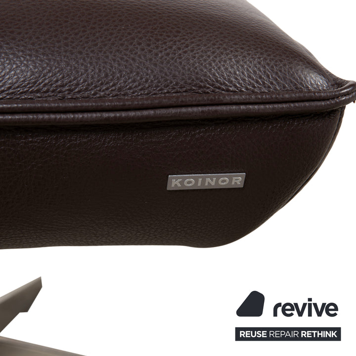 Koinor Fenja Leder Hocker Braun