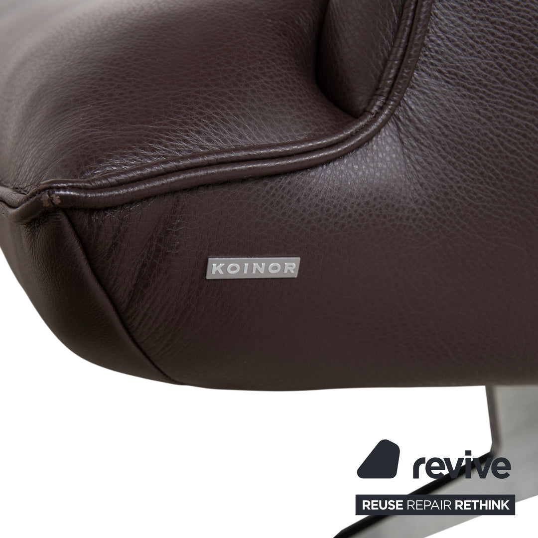 Koinor Fenja Zweisitzer Leder Sofa Braun Couch manuelle Funktion