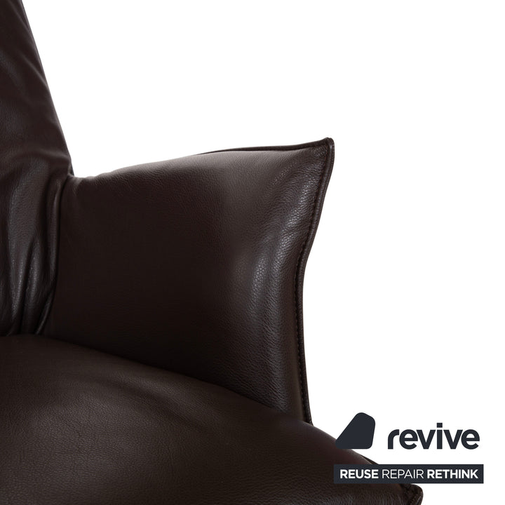 Koinor Fenja Zweisitzer Leder Sofa Braun Couch manuelle Funktion