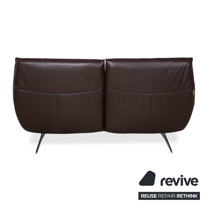 Koinor Fenja Zweisitzer Leder Sofa Braun Couch manuelle Funktion