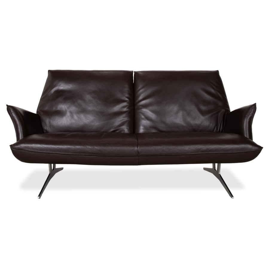 Koinor Fenja Zweisitzer Leder Sofa Braun Couch manuelle Funktion