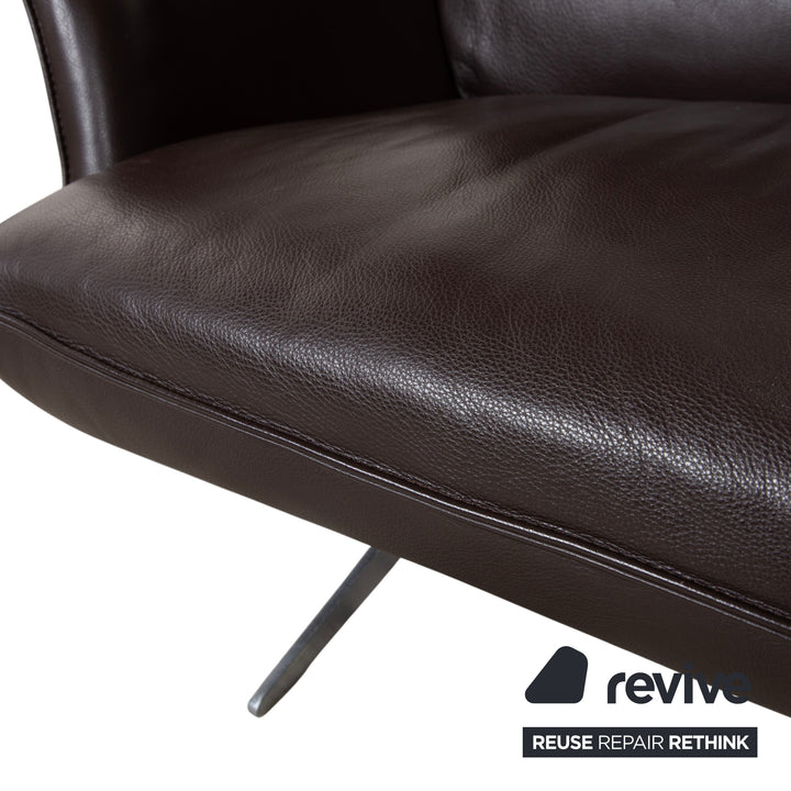 Koinor Fenja Zweisitzer Leder Sofa Braun Couch manuelle Funktion