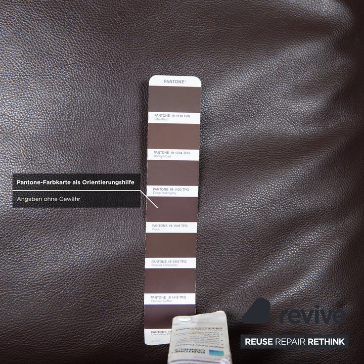 Koinor Fenja Zweisitzer Leder Sofa Braun Couch manuelle Funktion