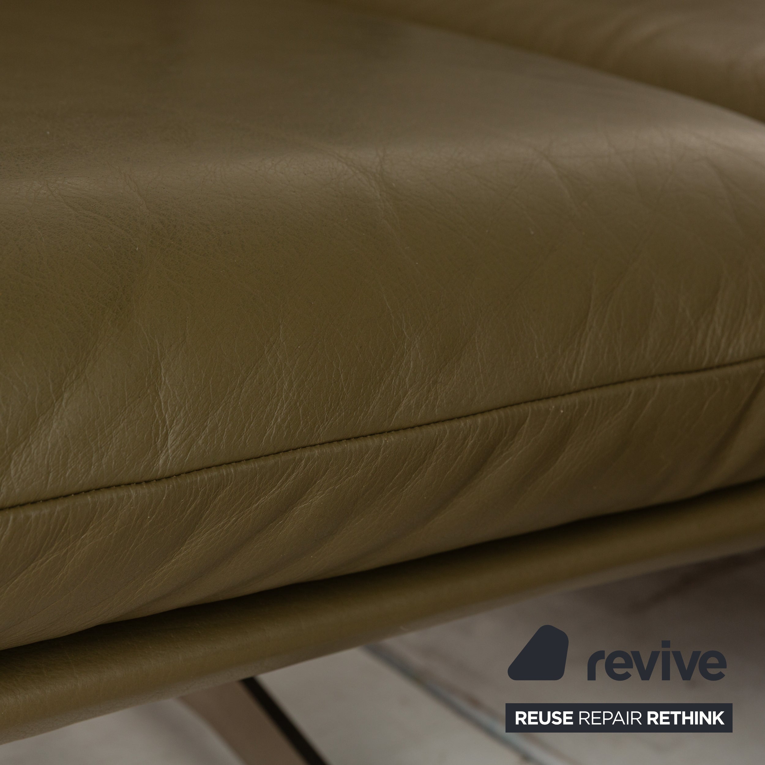 Koinor Francis Leather Sofa Set Green Olive Manual Function Corner Sofa Two Seater Sofa Couch