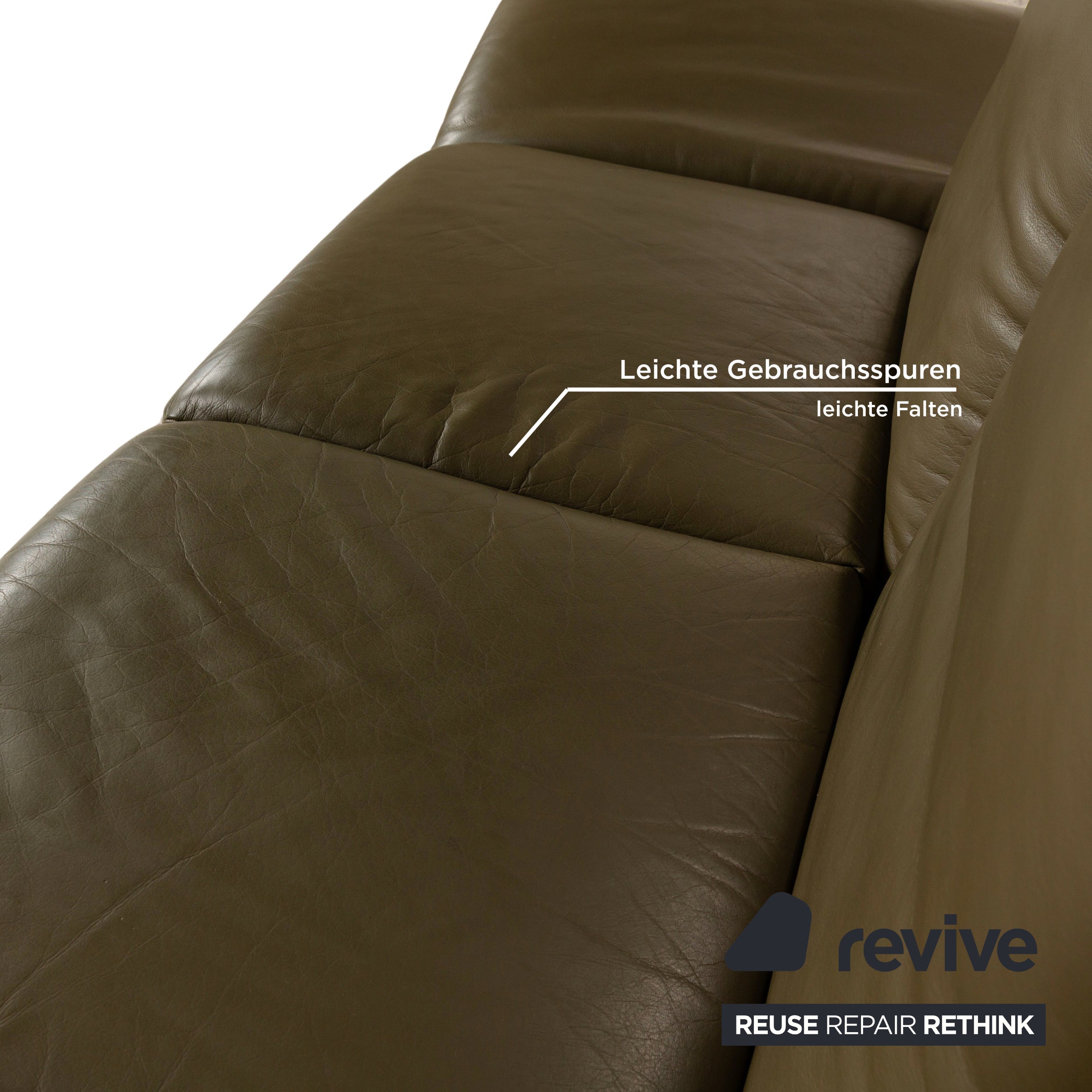 Koinor Francis Leather Sofa Set Green Olive Manual Function Corner Sofa Two Seater Sofa Couch