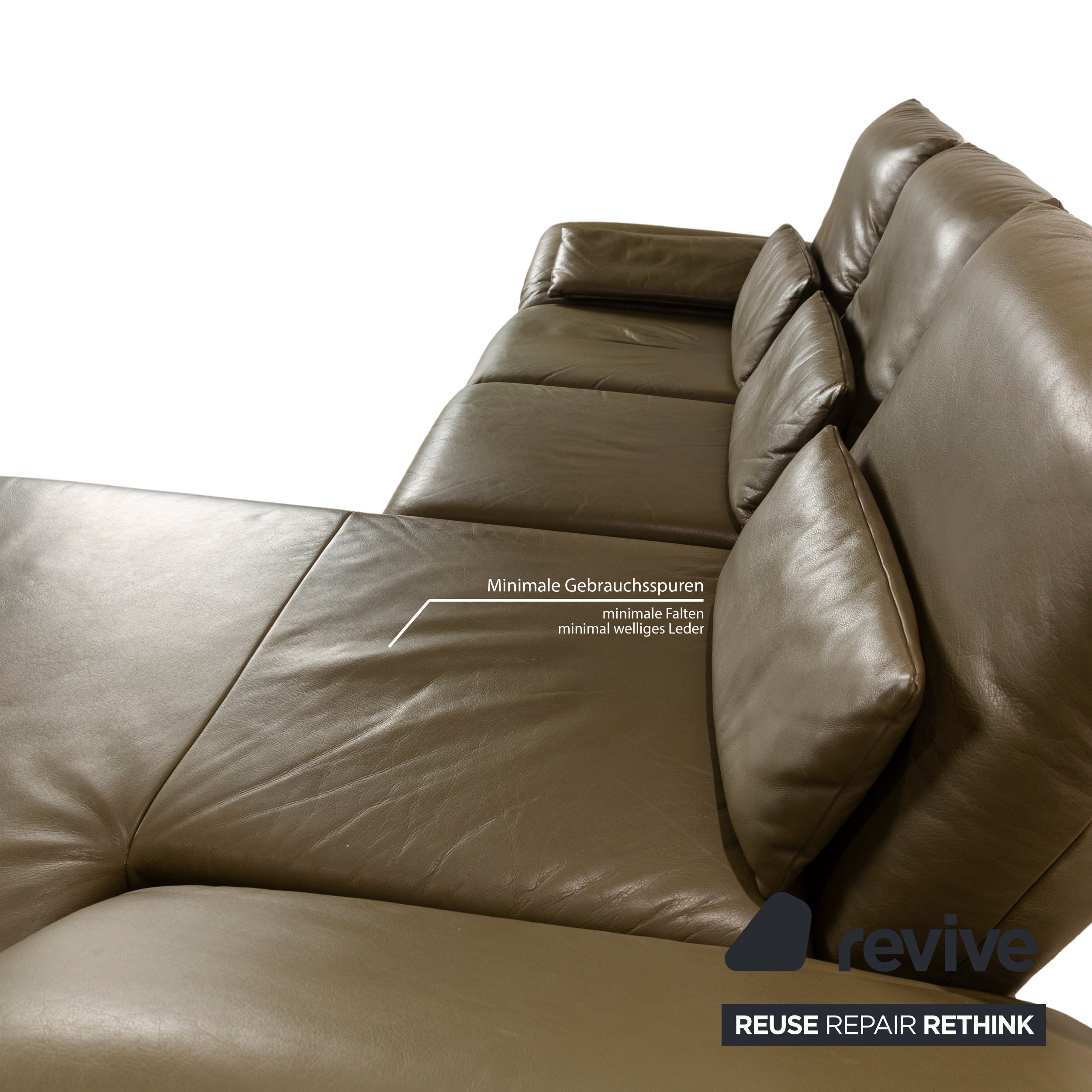 Koinor Francis Leather Sofa Set Green Olive Manual Function Corner Sofa Two Seater Sofa Couch