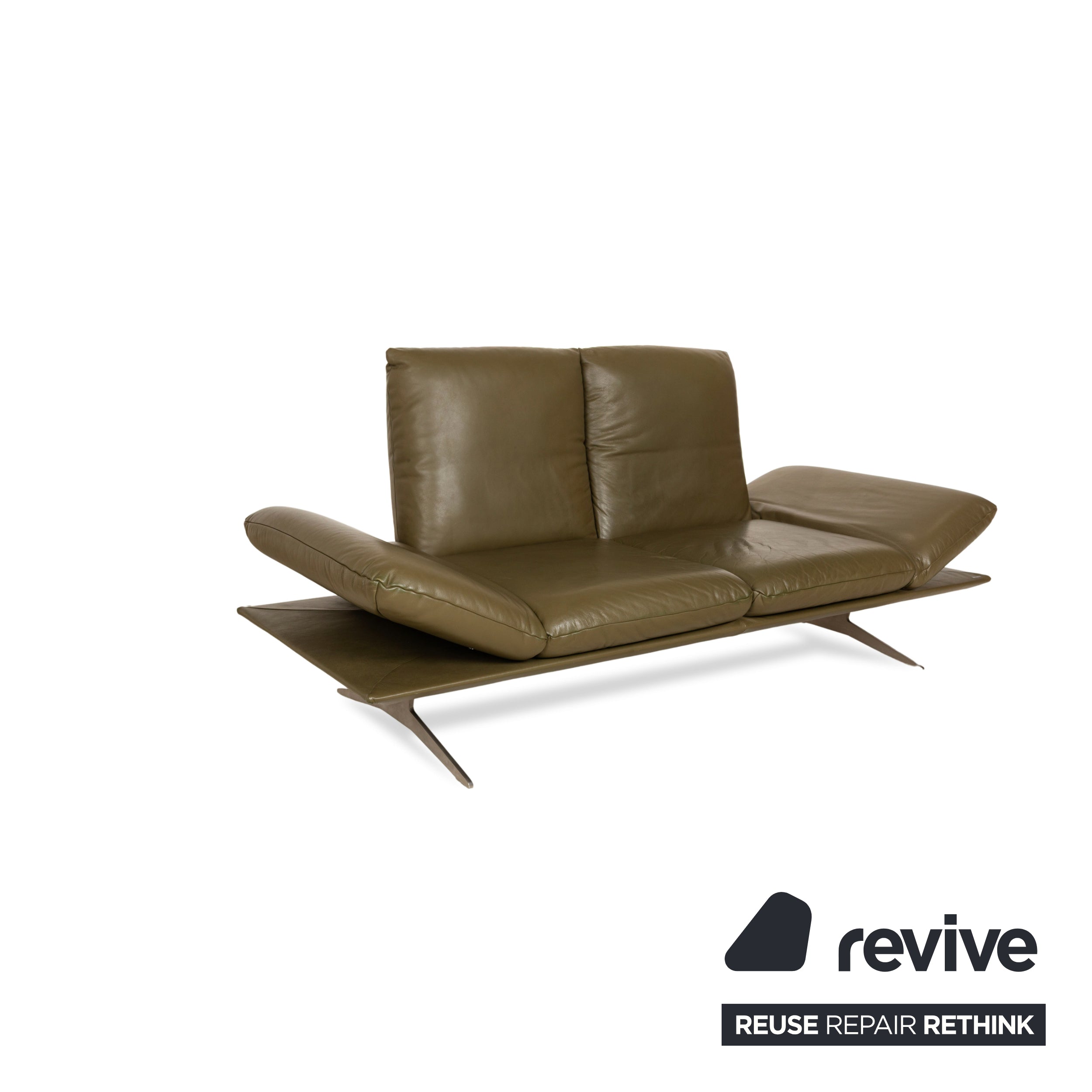 Koinor Francis Leather Sofa Set Green Olive Manual Function Corner Sofa Two Seater Sofa Couch