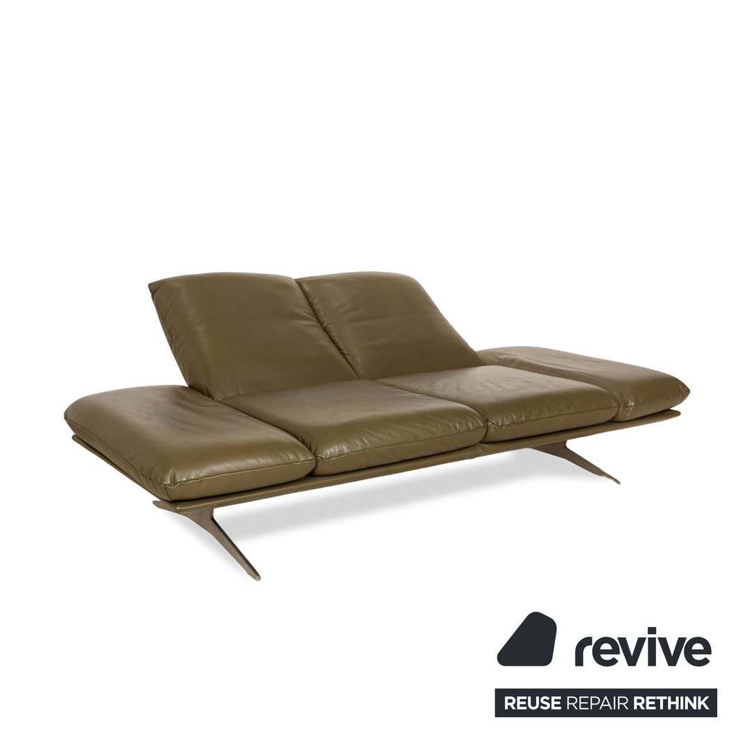 Koinor Francis Leather Sofa Set Green Olive Manual Function Corner Sofa Two Seater Sofa Couch