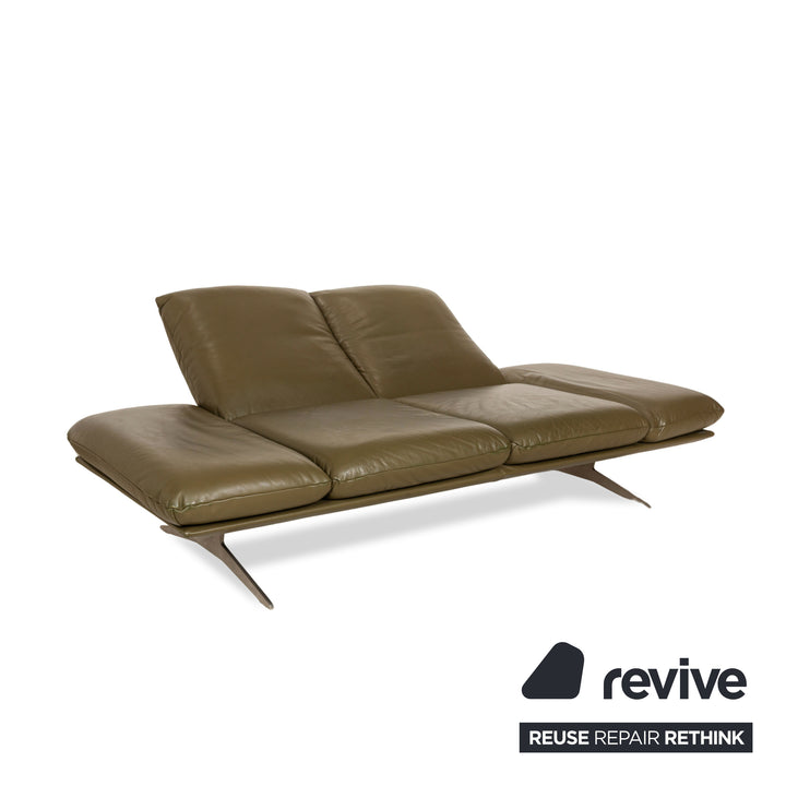 Koinor Francis Leather Sofa Set Green Olive Manual Function Corner Sofa Two Seater Sofa Couch