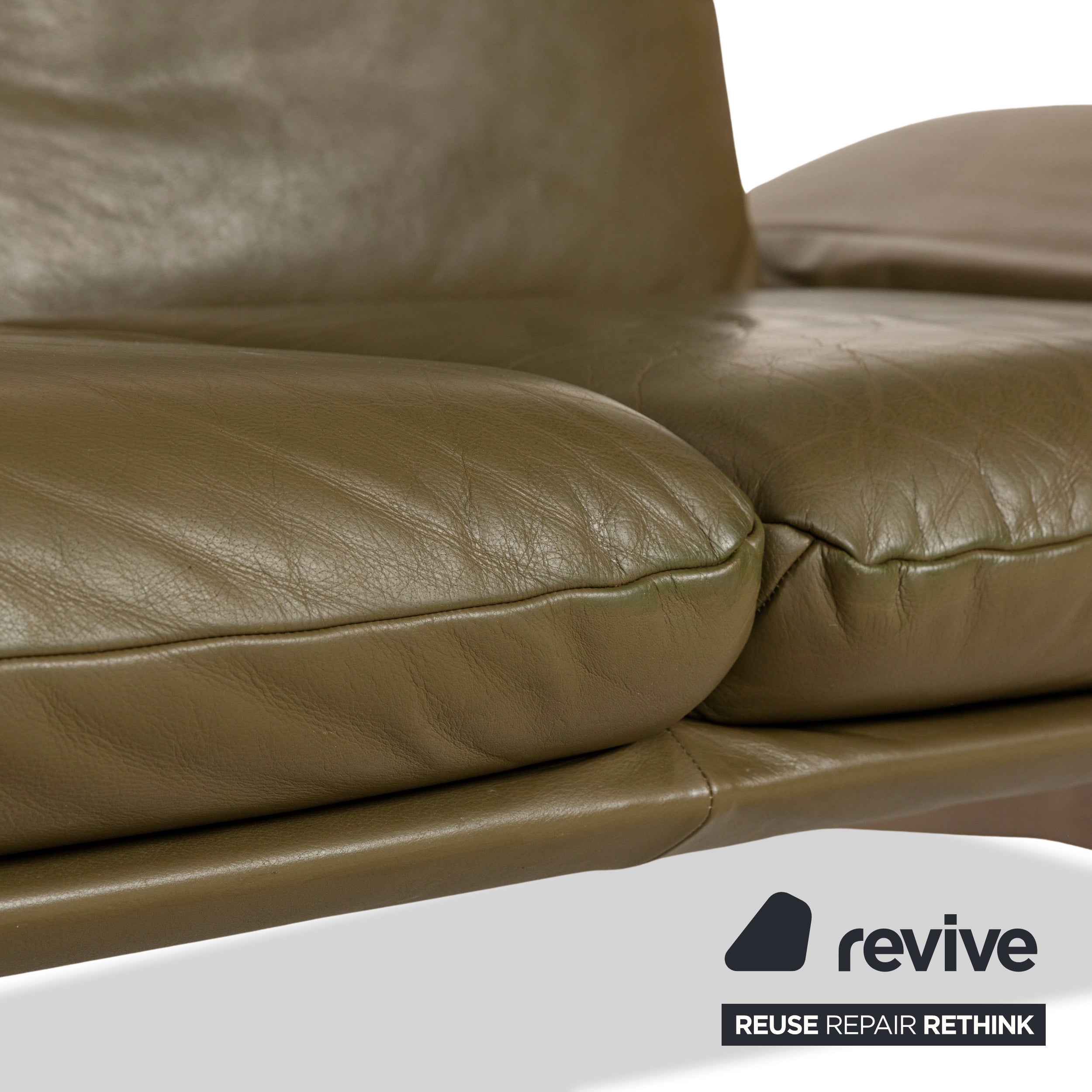 Koinor Francis Leather Sofa Set Green Olive Manual Function Corner Sofa Two Seater Sofa Couch