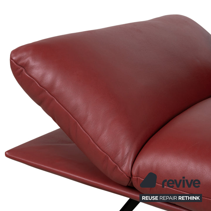Koinor Francis Leather Two-Seater Red Manual Function Sofa Couch