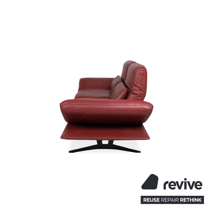 Koinor Francis Leather Two-Seater Red Manual Function Sofa Couch