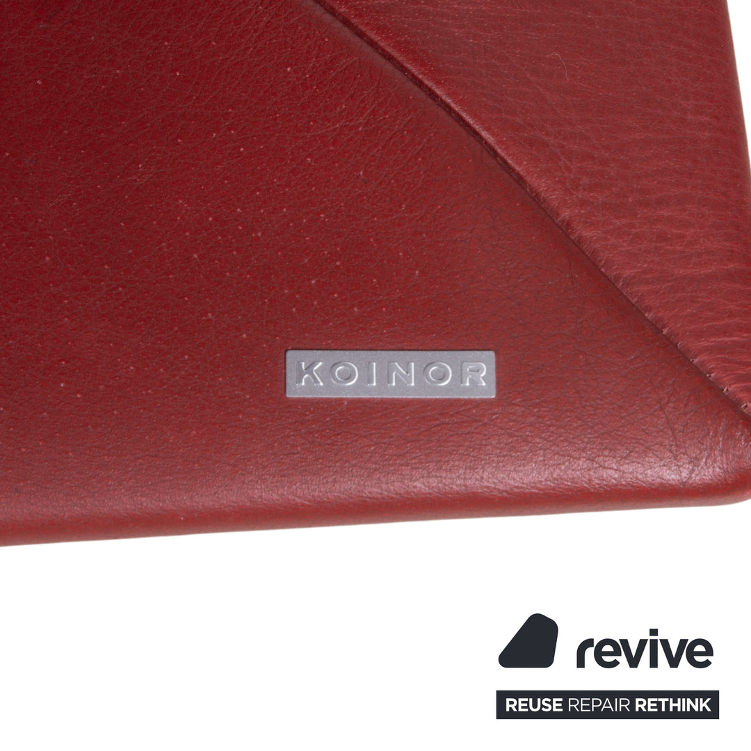 Koinor Francis Leather Two-Seater Red Manual Function Sofa Couch