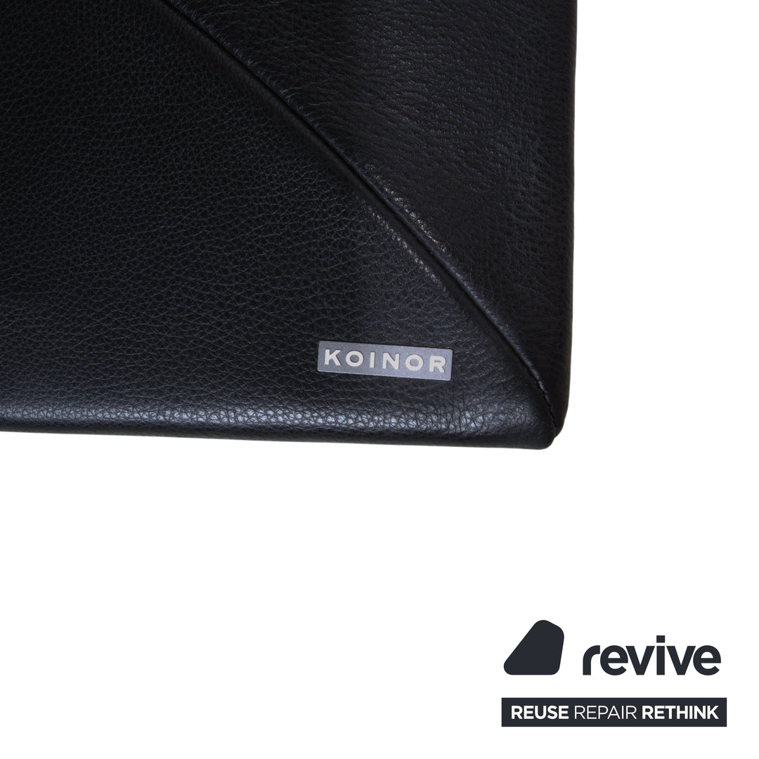 Koinor Francis Leder Zweisitzer Schwarz manuelle Funktion Sofa Couch