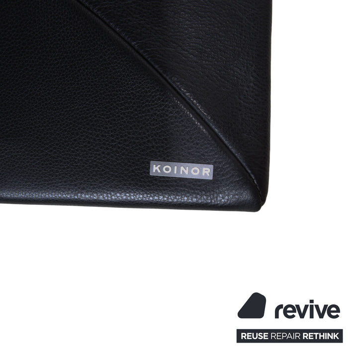 Koinor Francis Leder Zweisitzer Schwarz manuelle Funktion Sofa Couch
