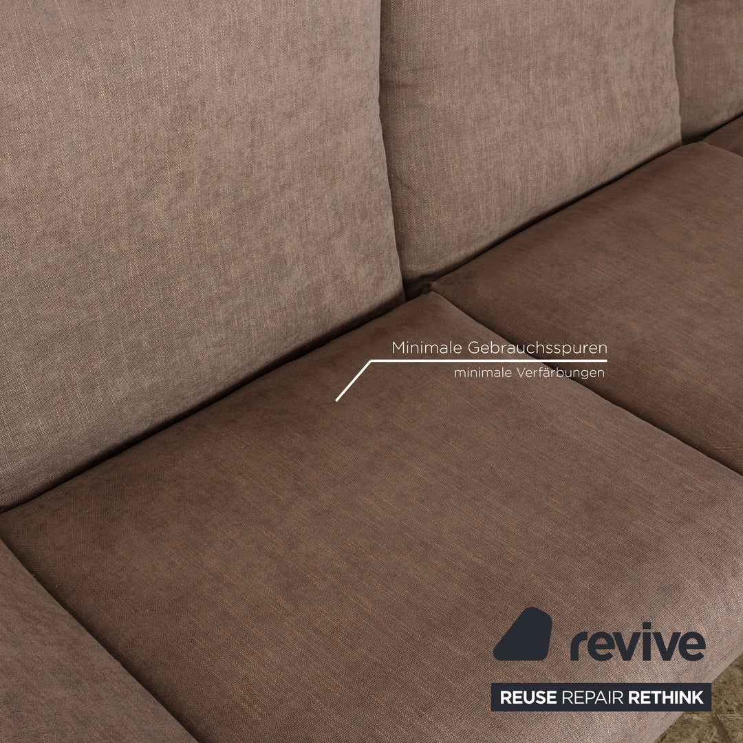 Koinor Francis Stoff Ecksofa Grau Recamiere Rechts manuelle Funktion Sofa Couch