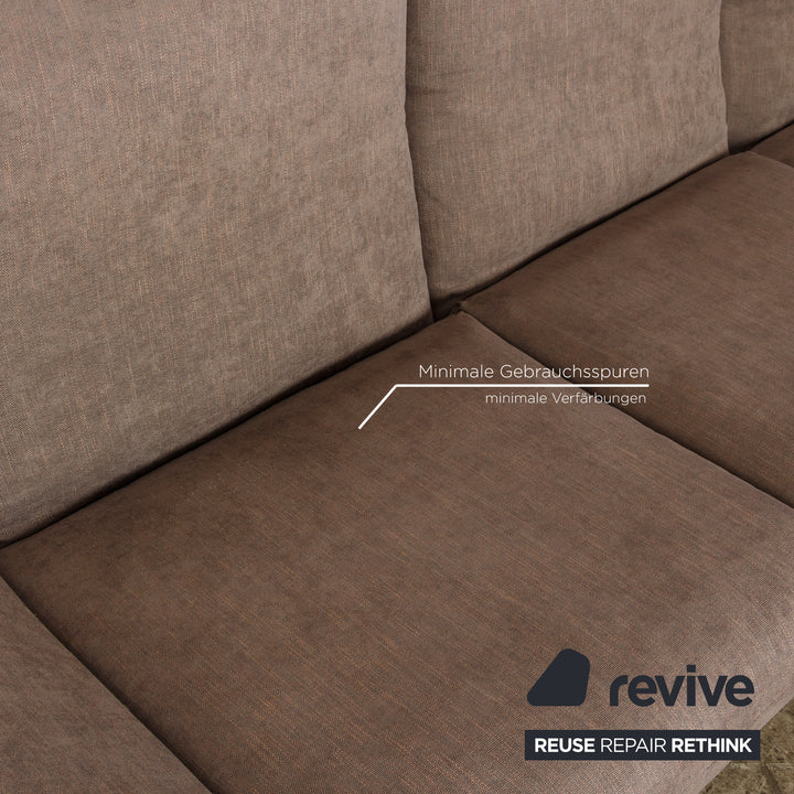 Koinor Francis Stoff Ecksofa Grau Recamiere Rechts manuelle Funktion Sofa Couch