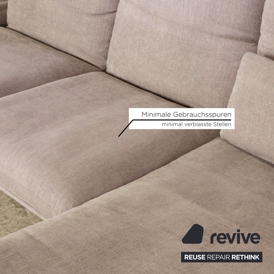 Koinor Francis Fabric Corner Sofa Grey Recamiere Right Manual Function Sofa Couch