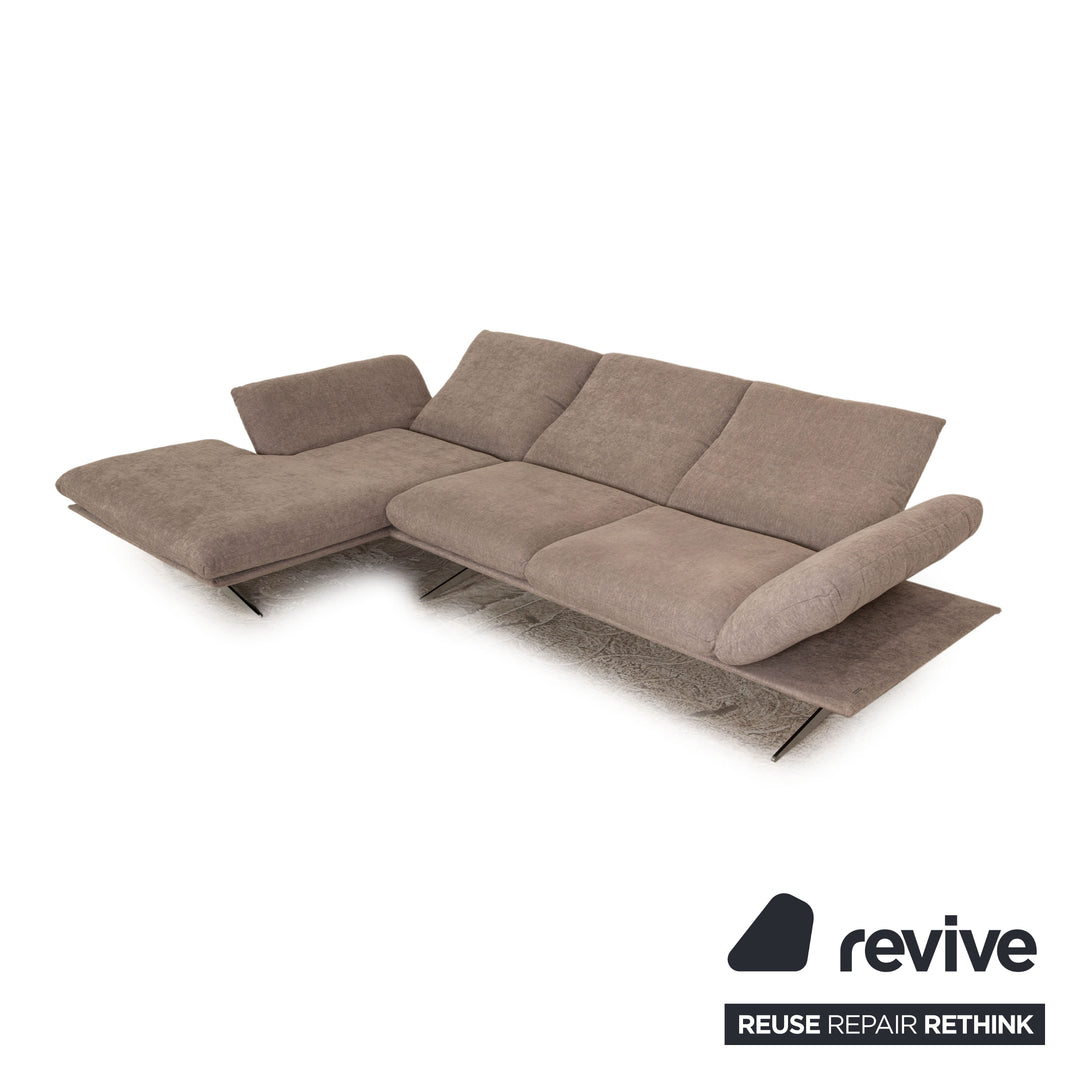 Koinor Francis Stoff Ecksofa Grau Sofa Couch manuelle Funktion Recamiere links