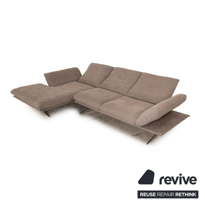 Koinor Francis Stoff Ecksofa Grau Sofa Couch manuelle Funktion Recamiere links