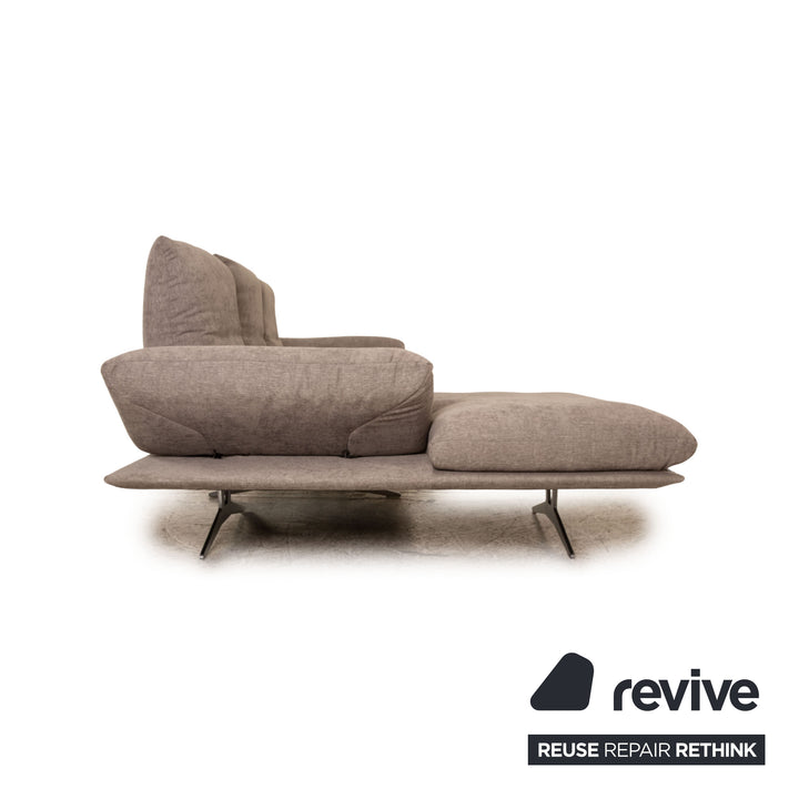 Koinor Francis Stoff Ecksofa Grau Sofa Couch manuelle Funktion Recamiere links