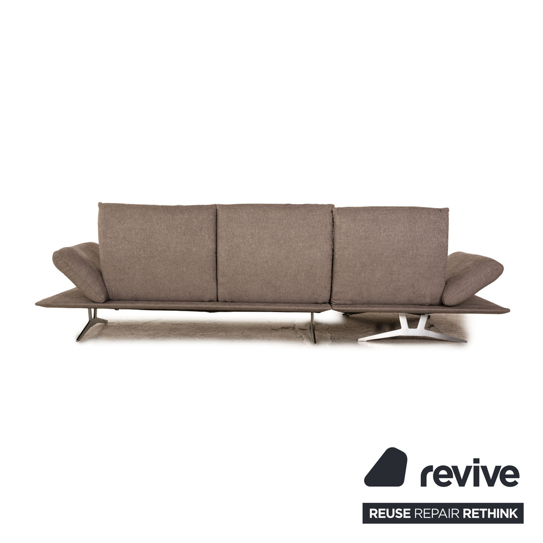 Koinor Francis Stoff Ecksofa Grau Sofa Couch manuelle Funktion Recamiere links