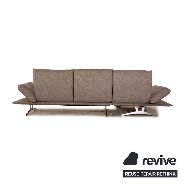 Koinor Francis Stoff Ecksofa Grau Sofa Couch manuelle Funktion Recamiere links