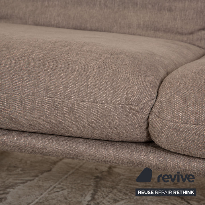 Koinor Francis Stoff Ecksofa Grau Sofa Couch manuelle Funktion Recamiere links
