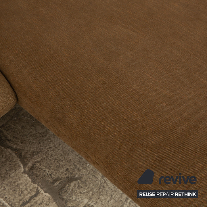 Koinor Francis Stoff Ecksofa Recamiere Rechts Olivgrün Khaki manuelle Funktion Grau Sofa Couch