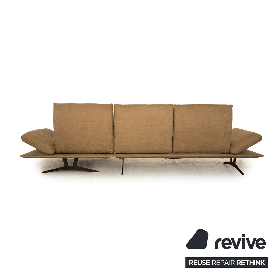 Koinor Francis Stoff Ecksofa Recamiere Rechts Olivgrün Khaki manuelle Funktion Grau Sofa Couch