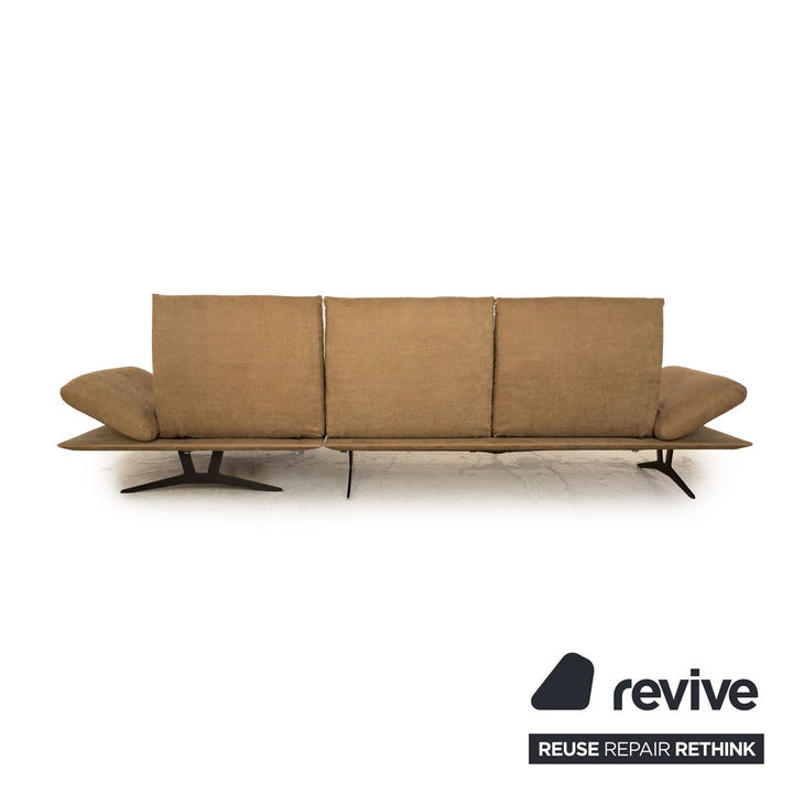 Koinor Francis Stoff Ecksofa Recamiere Rechts Olivgrün Khaki manuelle Funktion Grau Sofa Couch