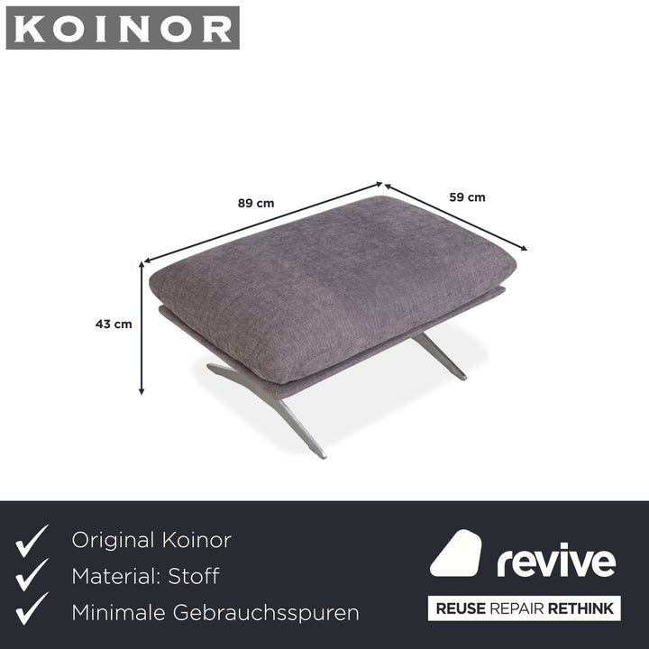 Koinor Francis Stoff Hocker Grau