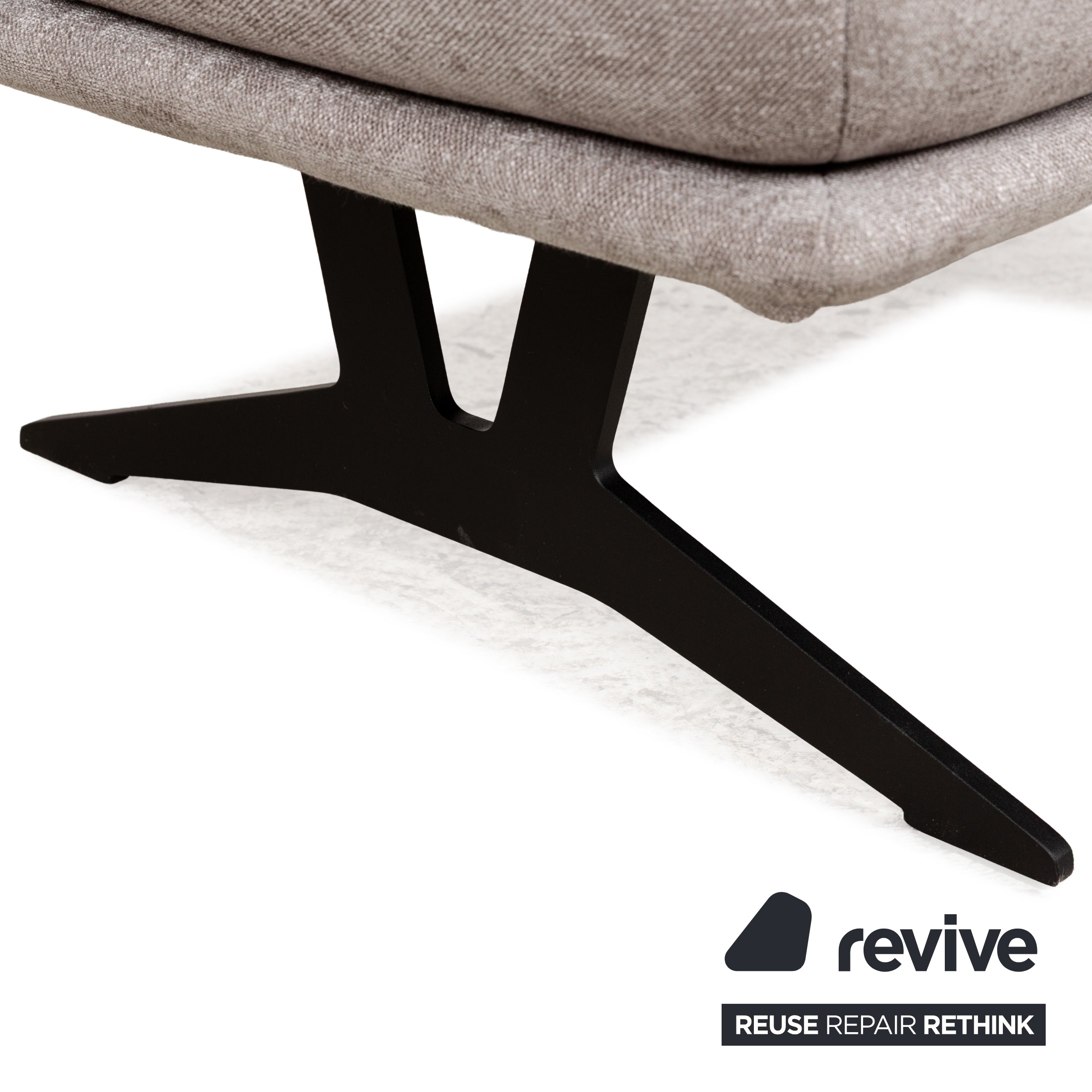 Tabouret en tissu Koinor Francis gris