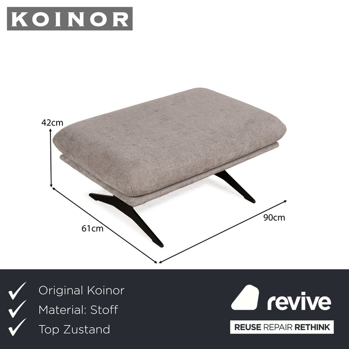 Koinor Francis Stoff Hocker Grau